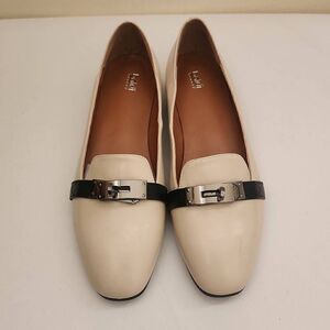 Baldi London Beige Loafers, Began Leather,  Hematite and Black Vegan Leather Tri